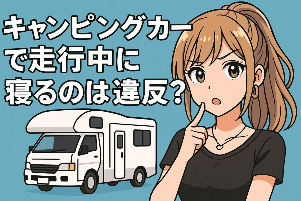 キャンピングカーで走行中に寝るのは違反？