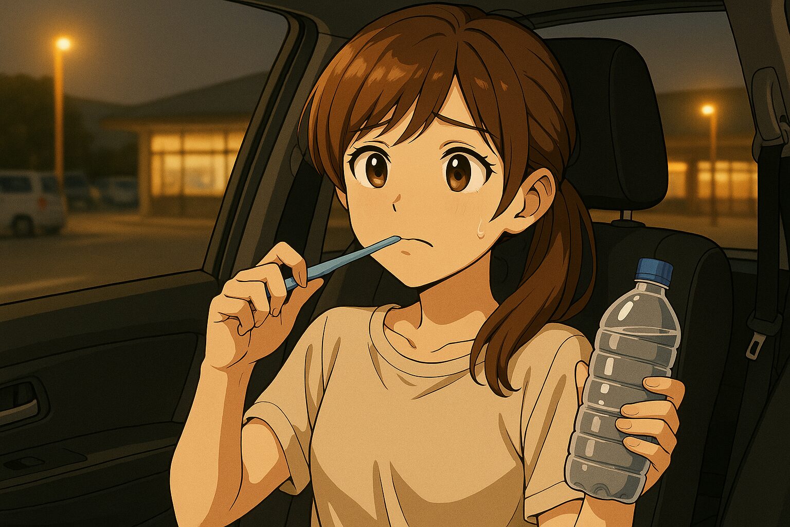 車内での歯磨き、どうしてる?